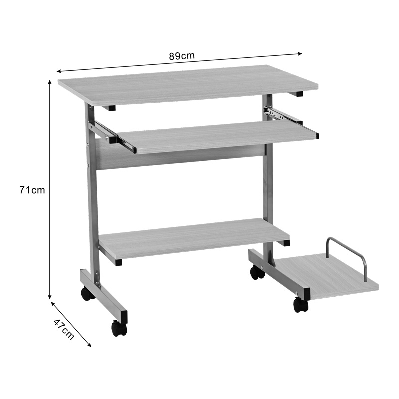 Computer desk Veronce pakoworld in natural color with metal skeleton 89x47x71cm Computer desk Veronce pakoworld in natural color with metal skeleton 89x47x71cm
