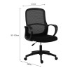 Office chair Zuena pakoworld in black color