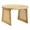 Τραπέζι Tamarind pakoworld ξύλο mango-φυσικό rattan σε φυσική απόχρωση Φ65x40εκ