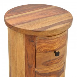 Settie pakoworld chest of drawers, solid sheesham wood in walnut shade, Φ35x85cm Settie pakoworld chest of drawers, solid sheesham wood in walnut shade, Φ35x85cm