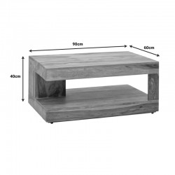 Volino pakoworld table solid sheesham wood in walnut shade 90x60x40cm Volino pakoworld table solid sheesham wood in walnut shade 90x60x40cm