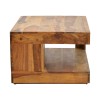 Volino pakoworld table solid sheesham wood in walnut shade 90x60x40cm