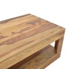 Volino pakoworld table solid sheesham wood in walnut shade 90x60x40cm