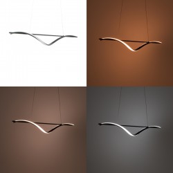 Ceiling luminaire led Derzia pakoworld metal in black color 100cm Ceiling luminaire led Derzia pakoworld metal in black color 100cm