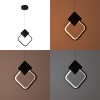 Ceiling luminaire led Gardio I pakoworld metal in black color 23x2x23cm