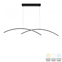 2-light ceiling luminaire led Frenzie pakoworld metal in black color 70x2x10cm 2-light ceiling luminaire led Frenzie pakoworld metal in black color 70x2x10cm