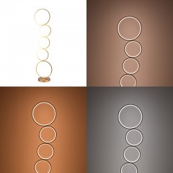 Floor lamp Chemal pakoworld led metal in gold color D30x130cm Floor lamp Chemal pakoworld led metal in gold color D30x130cm