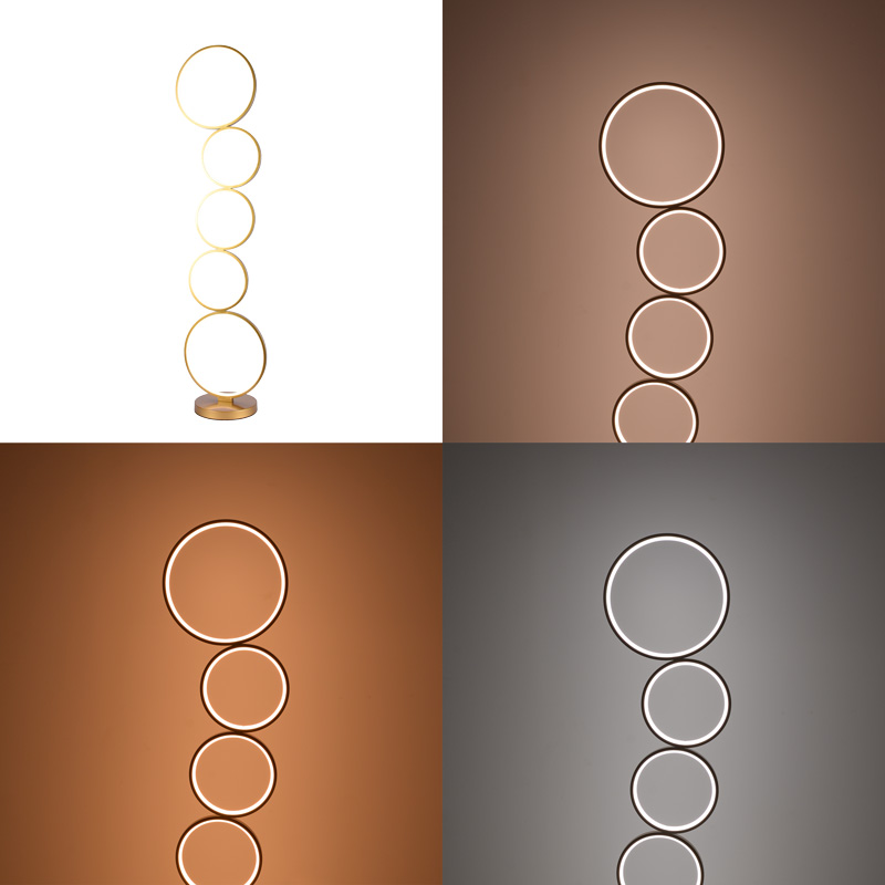 Floor lamp Chemal pakoworld led metal in gold color D30x130cm