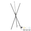 Floor lamp Loly pakoworld led metal in black color 40x40x145cm