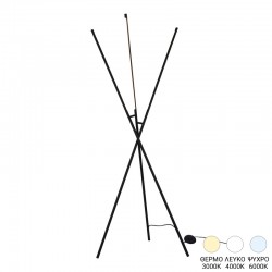 Floor lamp Loly pakoworld led metal in black color 40x40x145cm