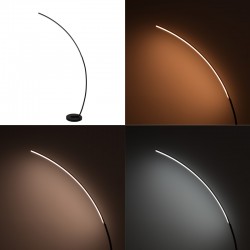 Floor lamp Urena pakoworld led metal in black color 70x28x165cm Floor lamp Urena pakoworld led metal in black color 70x28x165cm