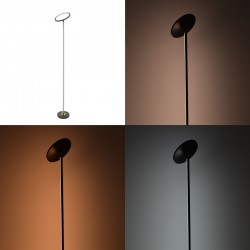 Floor lamp Rita pakoworld led metal in black color D25x160cm