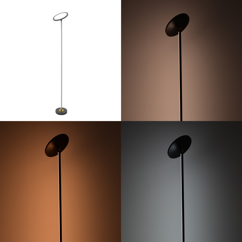 Floor lamp Rita pakoworld led metal in black color D25x160cm