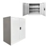 Armon pakoworld metal cabinet in light gray color 90x45x90cm