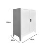 Armon pakoworld metal cabinet in light gray color 90x45x100cm