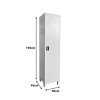 Koya pakoworld metal cabinet in light gray color 50x45x190cm