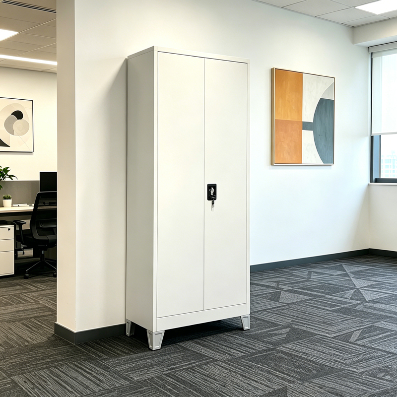 Ugren pakoworld metal wardrobe in light gray 70x40x190cm