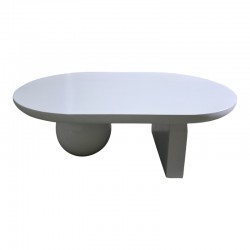 Coffee table Kane pakoworld solid acacia wood in white color 110x72x38cm Coffee table Kane pakoworld solid acacia wood in white color 110x72x38cm