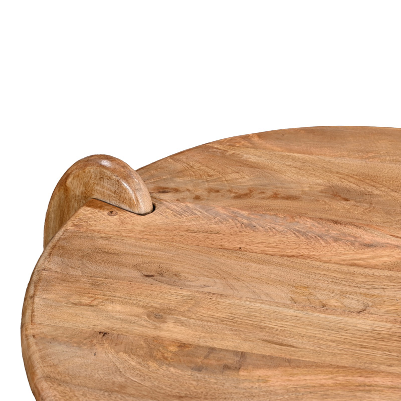 Coffee table Earten pakoworld solid acacia wood in natural color D80x40cm