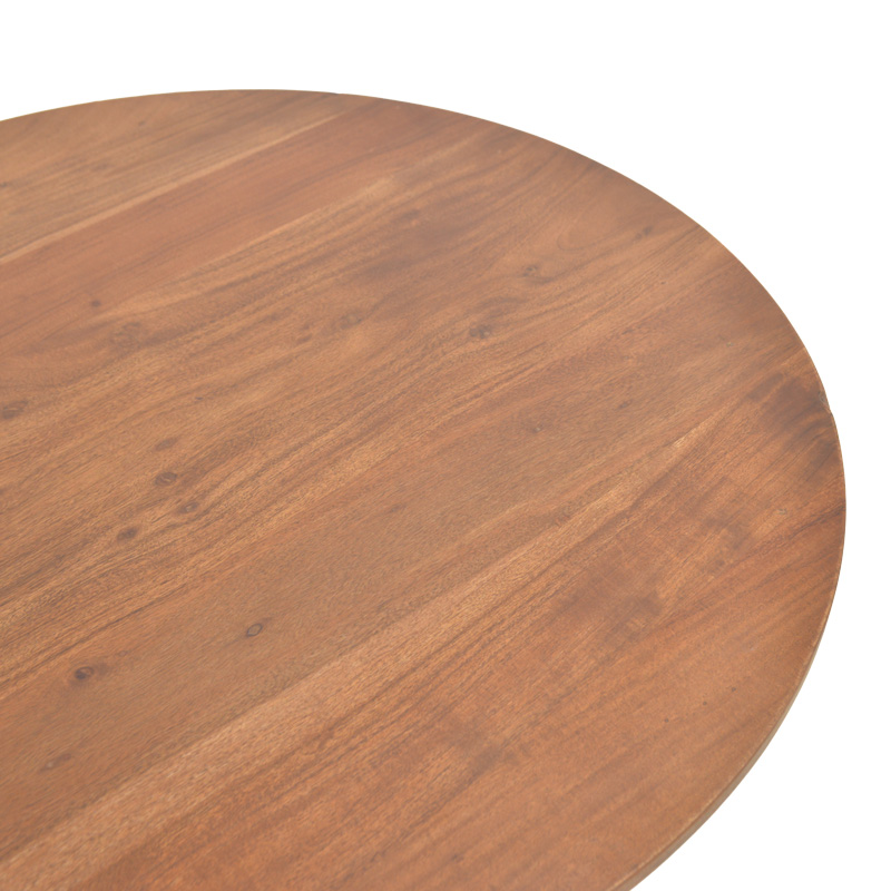 Coffee table Canicule II pakoworld solid acacia wood in walnut shade Φ80x40cm Coffee table Canicule II pakoworld solid acacia wood in walnut shade Φ80x40cm
