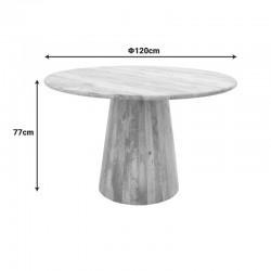 Rahma I table pakoworld solid mango wood 3cm in natural shade D120x77cm