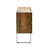 Imena Cabinet pakoworld solid Acacia wood in natural shade with black metal legs 148x43.5x86cm