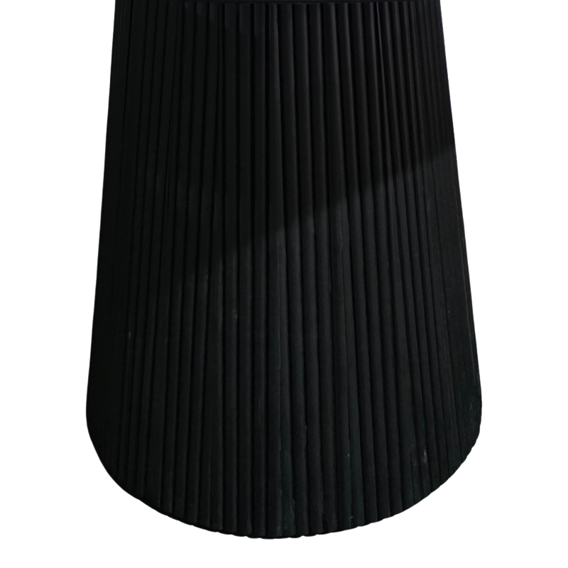 Τραπέζι σαλονιού Canicule pakoworld μασίφ ξύλο ακακίας μαύρο Φ80x40εκ