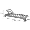Sun lounger Fendy pakoworld fir wood in natural color 71.5x200x24cm