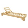 Sun lounger Fendy pakoworld fir wood in natural color 71.5x200x24cm