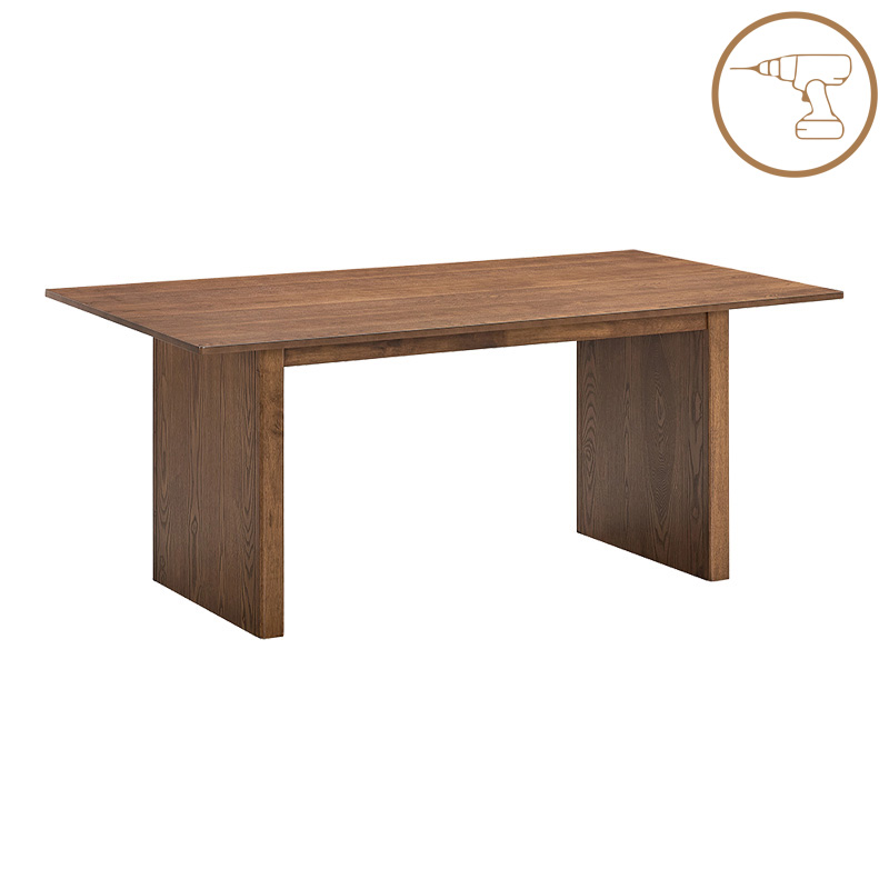 Τραπεζαρία Eleganza-Raudi pakoworld σετ 7τεμ mdf σε καρυδί-εκρού απόχρωση 180x99x75.8εκ Τραπεζαρία Eleganza-Raudi pakoworld σετ 7τεμ mdf σε καρυδί-εκρού απόχρωση 180x99x75.8εκ