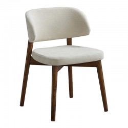Τραπεζαρία Eleganza-Siena pakoworld σετ 7τεμ mdf σε καρυδί-εκρού απόχρωση 180x99x75.8εκ