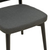 Καρέκλα Siena pakoworld μαύρο ύφασμα και rubberwood 48x50x81εκ