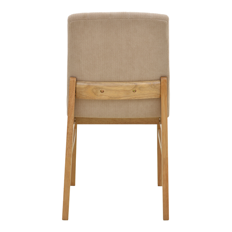 Καρέκλα Dalby pakoworld μπεζ ύφασμα sonoma rubberwood 50x45x85,5εκ