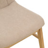 Καρέκλα Dalby pakoworld μπεζ ύφασμα sonoma rubberwood 50x45x85,5εκ