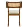 Chair Raffles pakoworld walnut rubberwood with pe rattan and ecru fabric 47x48x83.5cm