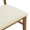 Chair Raffles pakoworld walnut rubberwood with pe rattan and ecru fabric 47x48x83.5cm