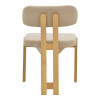 Καρέκλα Genoa pakoworld sonoma rubberwood και μπεζ ύφασμα 50x43x82εκ