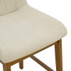 Σκαμπό μπαρ Dalby pakoworld καρυδί rubberwood και εκρού ύφασμα 50x45x102,5εκ