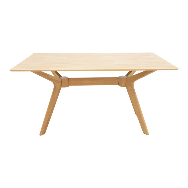 Τραπεζαρία Raffles pakoworld σετ 5τεμ rubberwood με pe rattanσε φυσική απόχρωση 150x90x76εκ