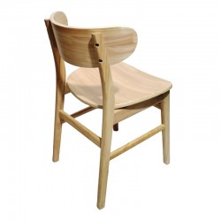Καρέκλα Lumnia pakoworld rubberwood σε φυσική απόχρωση 46x50x76εκ