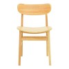Lumnia chair pakoworld rubberwood in natural shade 46x50x76cm