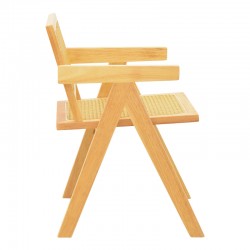 Winslow armchair pakoworld rubberwood-rattan in natural shade 51x54x80cm
