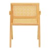 Πολυθρόνα Winslow pakoworld rubberwood-rattan σε φυσική απόχρωση 51x54x80εκ