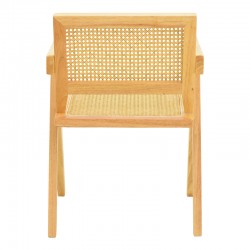 Winslow armchair pakoworld rubberwood-rattan in natural shade 51x54x80cm
