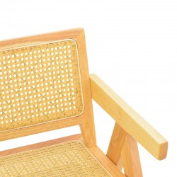 Winslow armchair pakoworld rubberwood-rattan in natural shade 51x54x80cm