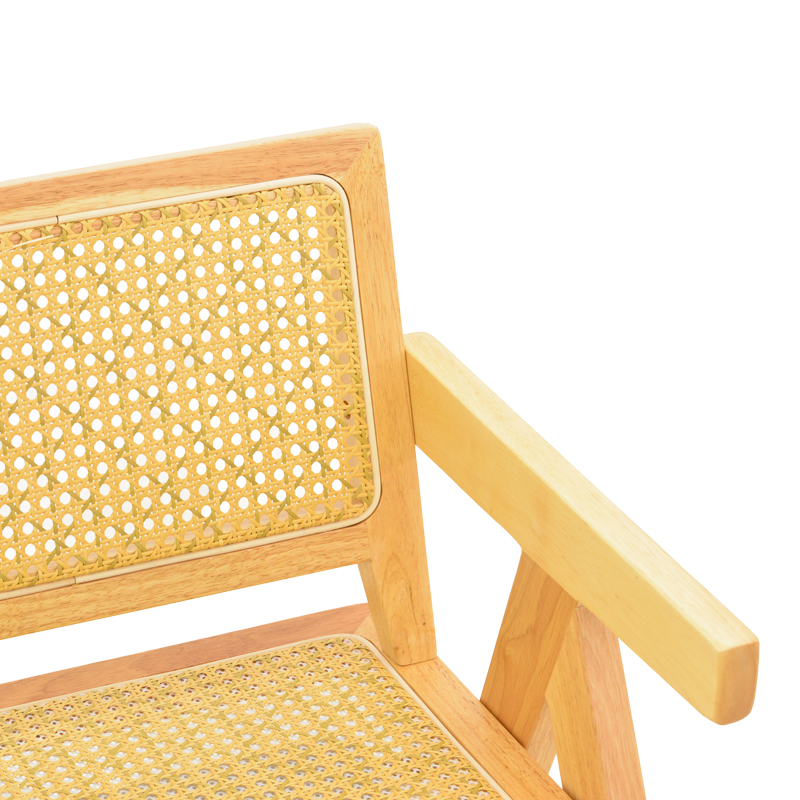 Winslow armchair pakoworld rubberwood-rattan in natural shade 51x54x80cm