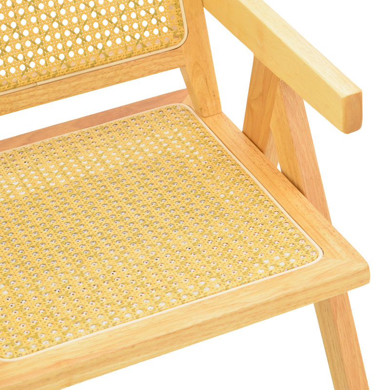 Winslow armchair pakoworld rubberwood-rattan in natural shade 51x54x80cm