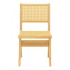Καρέκλα Winslow pakoworld rubberwood-rattan σε φυσική απόχρωση 46x58x80εκ