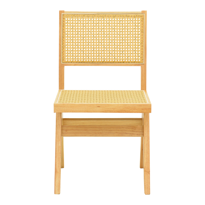 Καρέκλα Winslow pakoworld rubberwood-rattan σε φυσική απόχρωση 46x58x80εκ