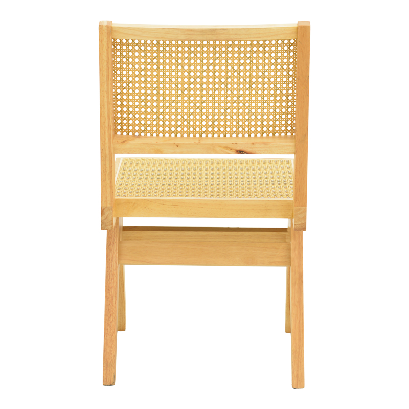 Καρέκλα Winslow pakoworld rubberwood-rattan σε φυσική απόχρωση 46x58x80εκ